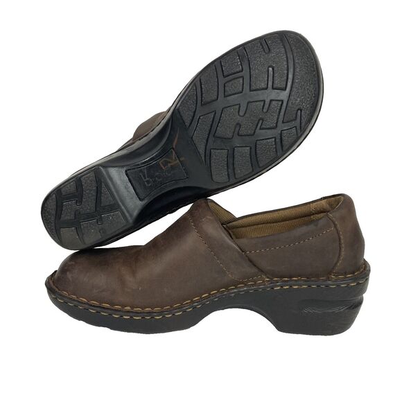 B•O•C - Women's Size 9(M) Brown Leather - Peggy Clogs - C45723 - Khele21 - Picture 1 of 9